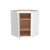 RTA Solid Wood Inset Wall Diagonal Corner Cabinets Origami White for Kitchen Bathroom and Laundry Storage